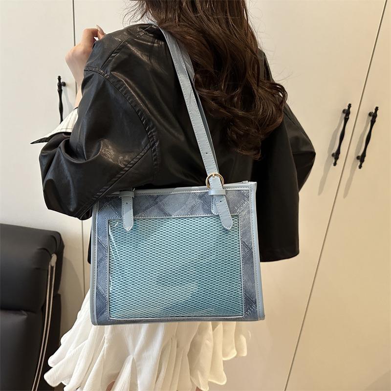 New large-capacity transparent design single shoulder underarm bag casual student versatile practical portable messenger bag
