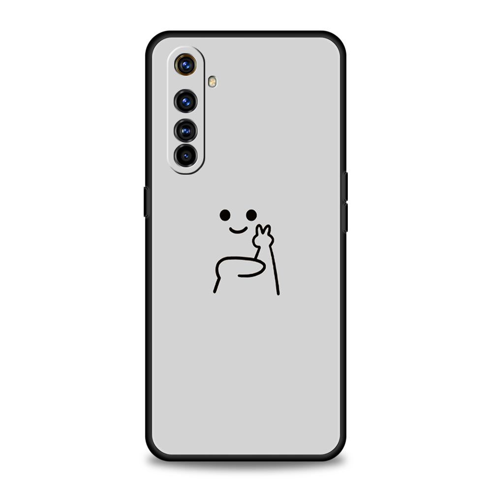 Cute Middle Finger Phone Case For Realme 16 15T 14 13 12 11 10 4G 9 8 5G Pro Plus C21 C25 C35 GT5 GT3 GT2 Neo 2 3 3T 5 Cover
