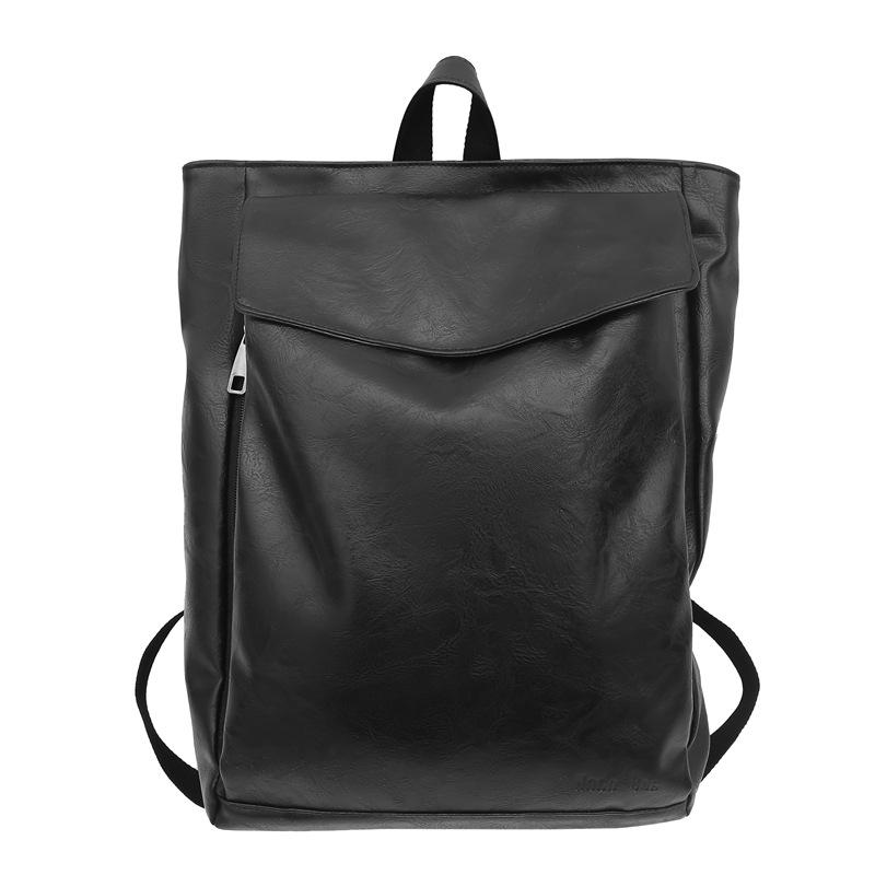 Retro High-end Backpack, Large Capacity College Student Backpack, Versatile Commuting Computer Bag, Solid Color Casual Backpack for Men