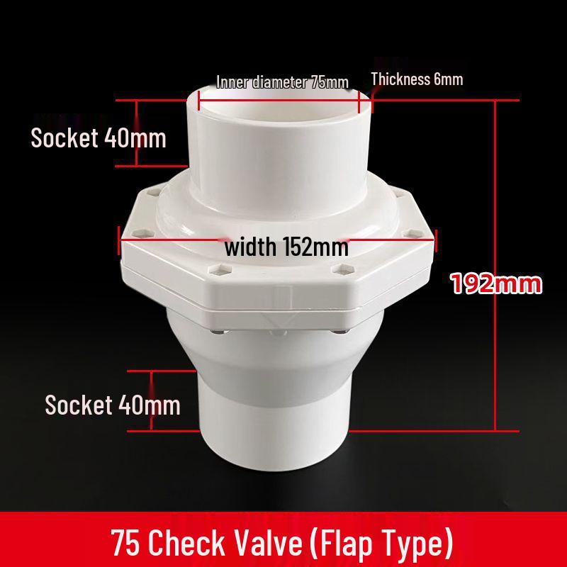 25mm PVC Rückschlagventil Rückflussverhinderer Wasserablaufrohranschluss (Modell: 325075)