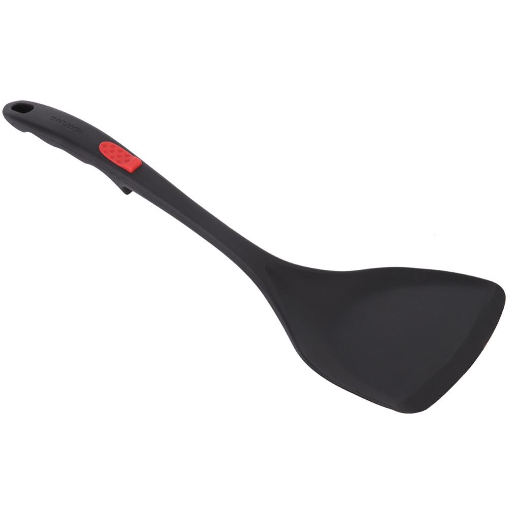 Silicone Silicone Spatula Black Long Handle Spatula Practical Kitchen Spatula Baking