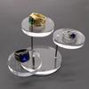 Acrylic Three-Tier Rotating Ring Display Stand