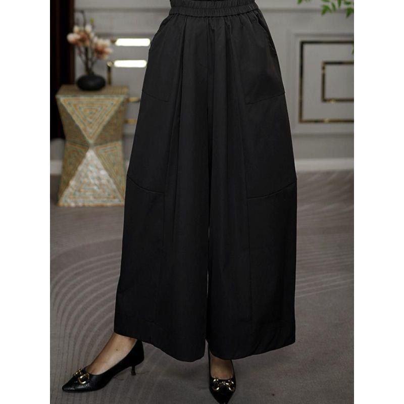 

Women s Winter Stylish Slimming Straight-Leg Pants, Loose Fit, Solid Color, Versatile Skirt-Pants M (90-125 lbs)