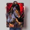 Demon Woman With Golden Armor Poster Customized Wall Art Vintage Metal Signs Retro Tin Plaque for Man Cave Bedroom Decoration