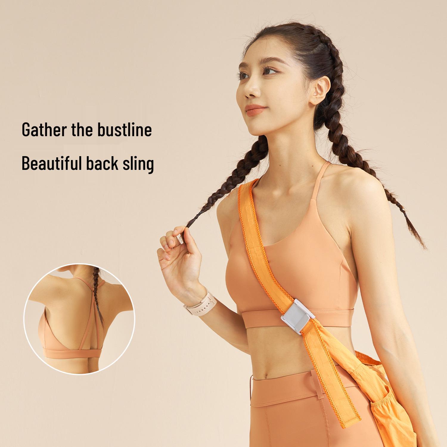 

Summer Sports Bra with Fixed Pad and Halter Strap L