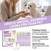 Hunde Nagellack Stifte 12 Farben, Schnelltrocknend, Sicher, Wasserbasiert, Professionelles Pediküre Set für Haustiere, Krallenmalstifte für Hunde Katzen Kleine