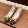 Fashion SUOJIALUN Spring New Brand Women Flat Shoes Fashion Round Toe Shallow Slip On Ballerina Ladies Elegant Outdoor Dress Boat Shoes