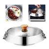 Dual Sided Hot Pot Universal Uniform Heat Conduction Shabu Shabu Pot for Home Commercial Use 304