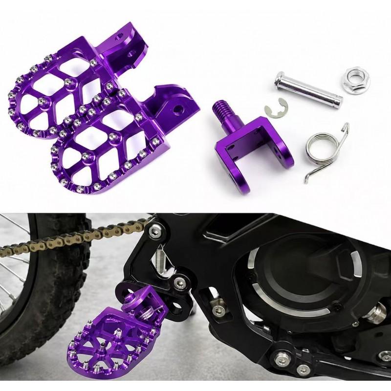 Aluminum Off-Road Foot Pegs CRF150F 230F Surron Light Bee R X Electric Dirt Bike CNC Mounting Bracket
