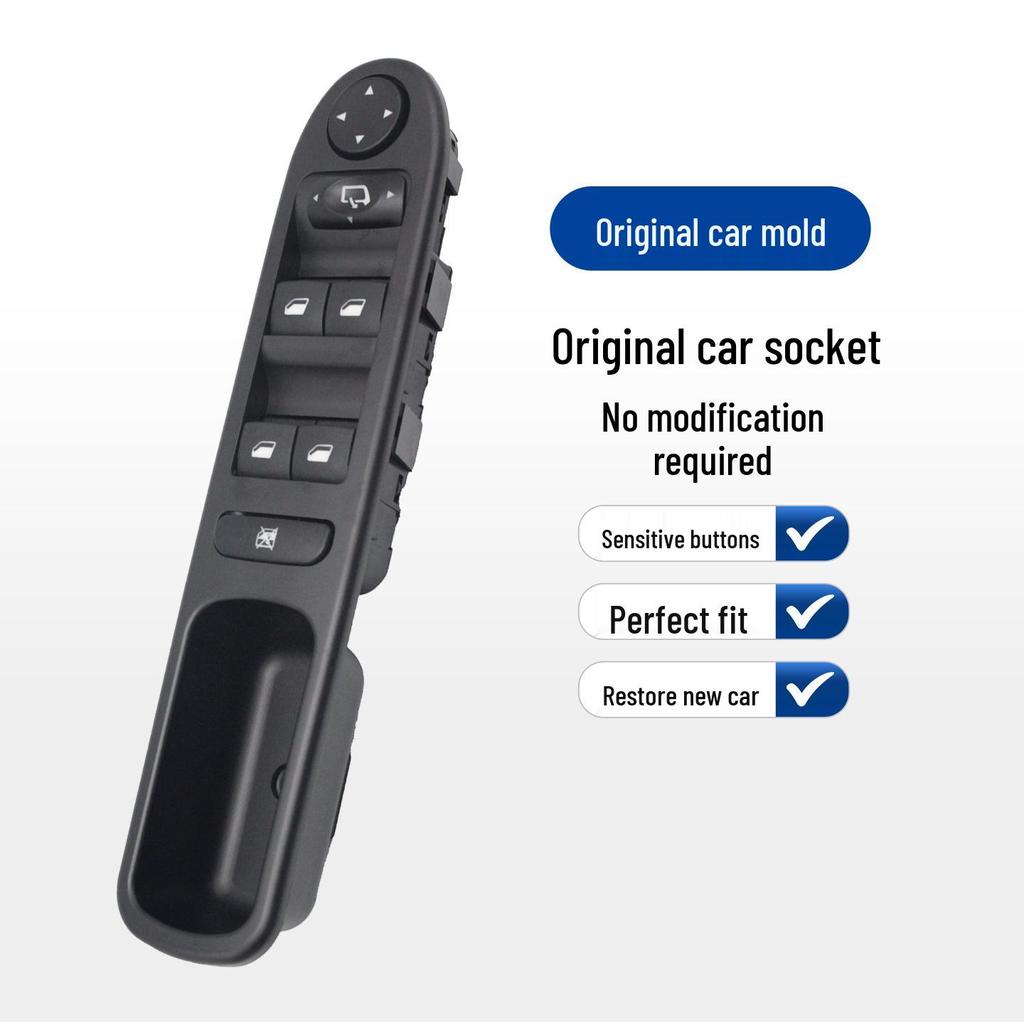 Compatible Front Left Power Window Switch for Peugeot 307 - 6554.KT/6554.KS