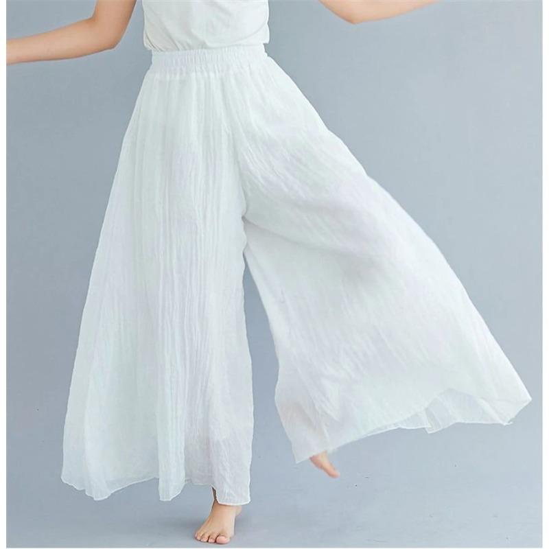 

Свободные брюки-кюлоты женские повседневные с широкими штанинами летние конфетных цветов спортивные брюки до щиколотки прямые брюки M