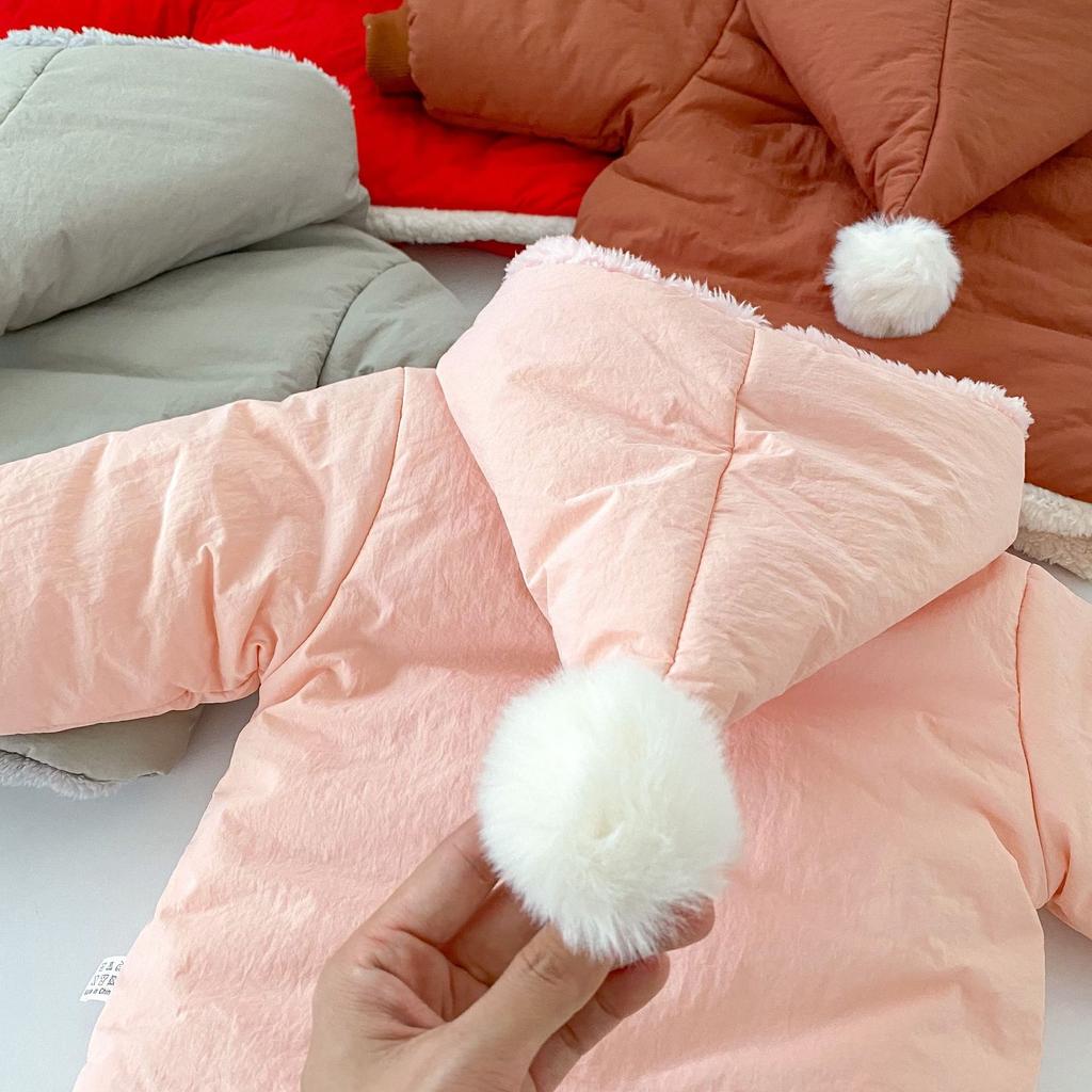 Baby Coat 2025 Winter New Cotton Baby Girl's Hooded Coat Plus Velvet Warm Hooded Jacket Coats