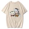 Bennett and Razor Genshin Impact Oversized T Shirt Short Sleeve Cartoon Print Summer Tops100%Cotton New Arrival Women Tees Loose