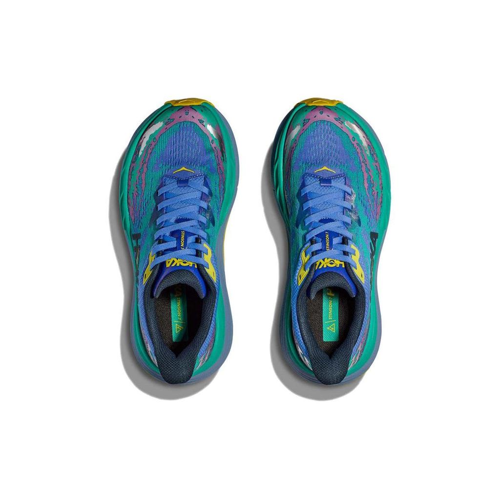 HOKA One One Scarpe da Corsa Basse Stinson 7 Ammortizzazione, Resistenti all'Usura Donna Blu Verde 1141531-VTC