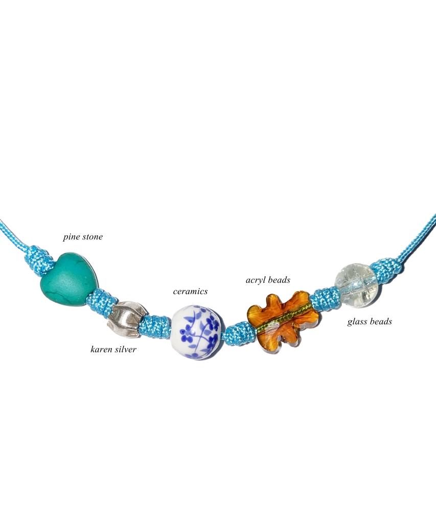 Runds Sky Blue Gemstone Necklace