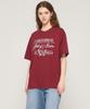 CARGOBROS FOR WOMAN State Of Main Lettering Short Sleeve T-Shirt (Wine)