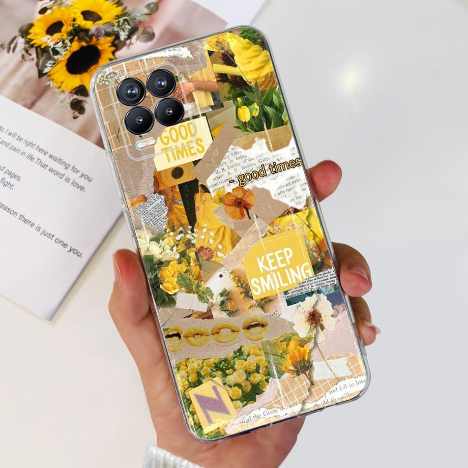 For Realme 8 8i 8Pro 4G 5G Phone Case Clear Soft TPU Silicone Back Cover Cool Cartoon Girly Bumper On Realme8 8 Pro Slim Coques