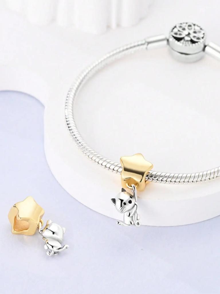 Charm Bead Components Plata Copper Metal Colors Cheese Mouse Cute Cat Bead Components Charm Bead Component Pendant Bead Component Designed For
