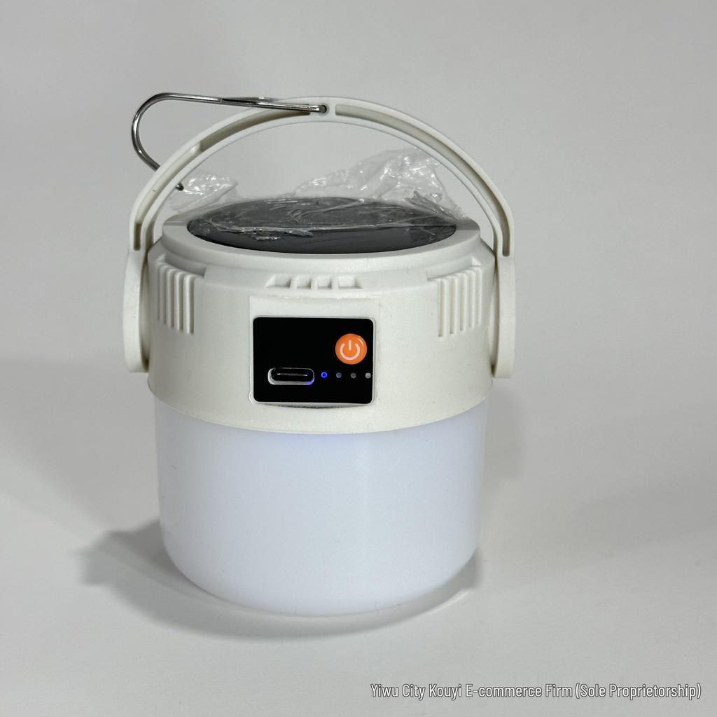 Eco-Friendly Solar LED Camping Light with Long Battery Life for Outdoor, Emergency, and Night Market Use