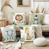 Cute Animal-Printed Pillowcases: Lion, Zebra, Elephant & Giraffe Designs! Sofa cushion cover home room decoration