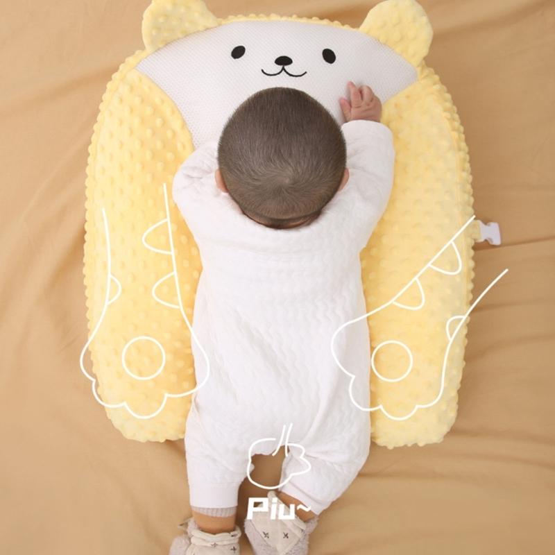 Cartoon Baby Support Pillow for Newborns Helping Relieve Gas and Colic Soft & Breathable Mood Comforting Doll Toy