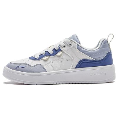 Comfortable Versatile Wear-Resistant Low-Top Skate Shoes Women Sneakers White Blue AGCT406-3