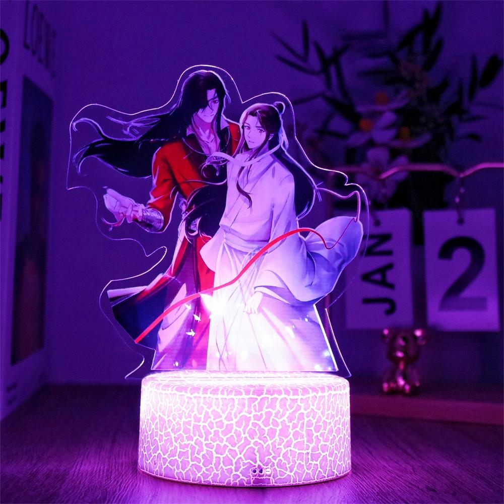Anime Figures 3D Lamp Tian Guan Ci Fu LED Night Light Remote Control Smart Touch RGB Lamps Home Bedroom Lamps Decor Friend Gifts