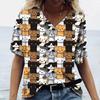 Cartoon Kitten Women's T Shirt Harajuku Clothing Summer V-Neck Girls Pullover  Short Sleeve Tees Female Casual Streetwear