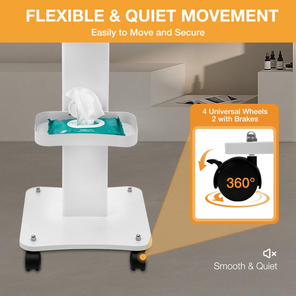 Weißer Schönheitssalon Professionelle Ausrüstung Rollwagen Desktop Mobiles Aufbewahrungsregal Mehrschichtige Aufbewahrung Werkzeugablage 35*38*69cm