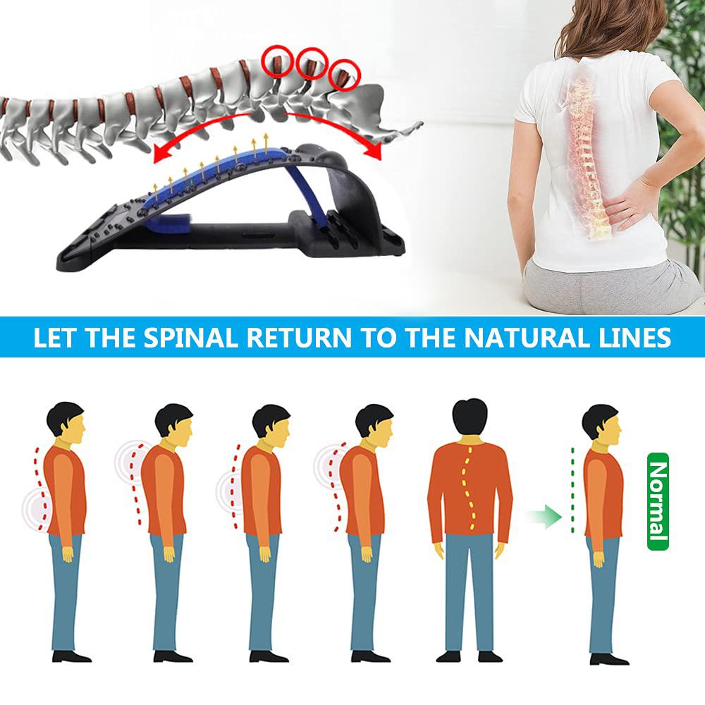 Cervical Traction Device Lower Upper Lumbar Spine Support Pillow 4-Level Adjustable Back Massager Home Use Neck Bone Stretcher
