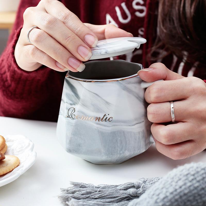 Simple fashion ceramic cup creative mug coffee cup couple cup gifts business souvenir