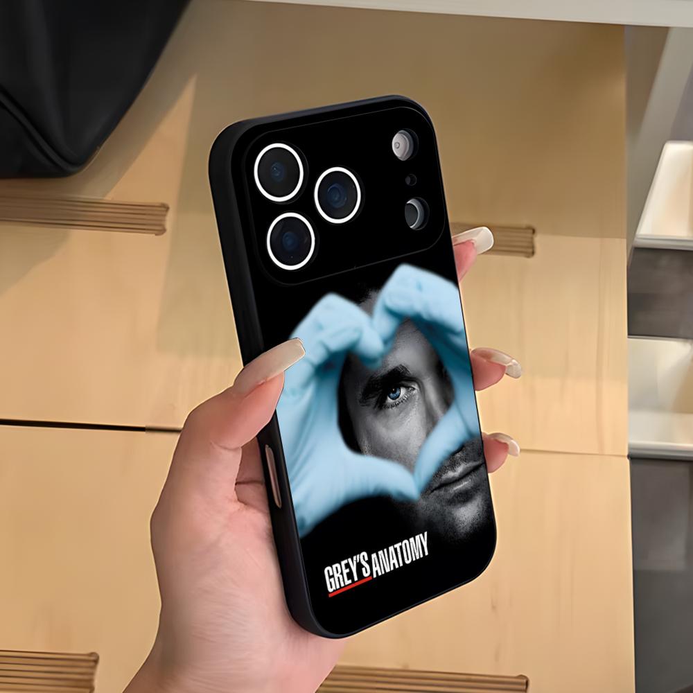 Hot TV Greys Anatomy Phone Case For IPhone 17 Air 16 E Pro Max 15 14 13 Mini 12 Pro 11 Max Plus Black Soft Shell