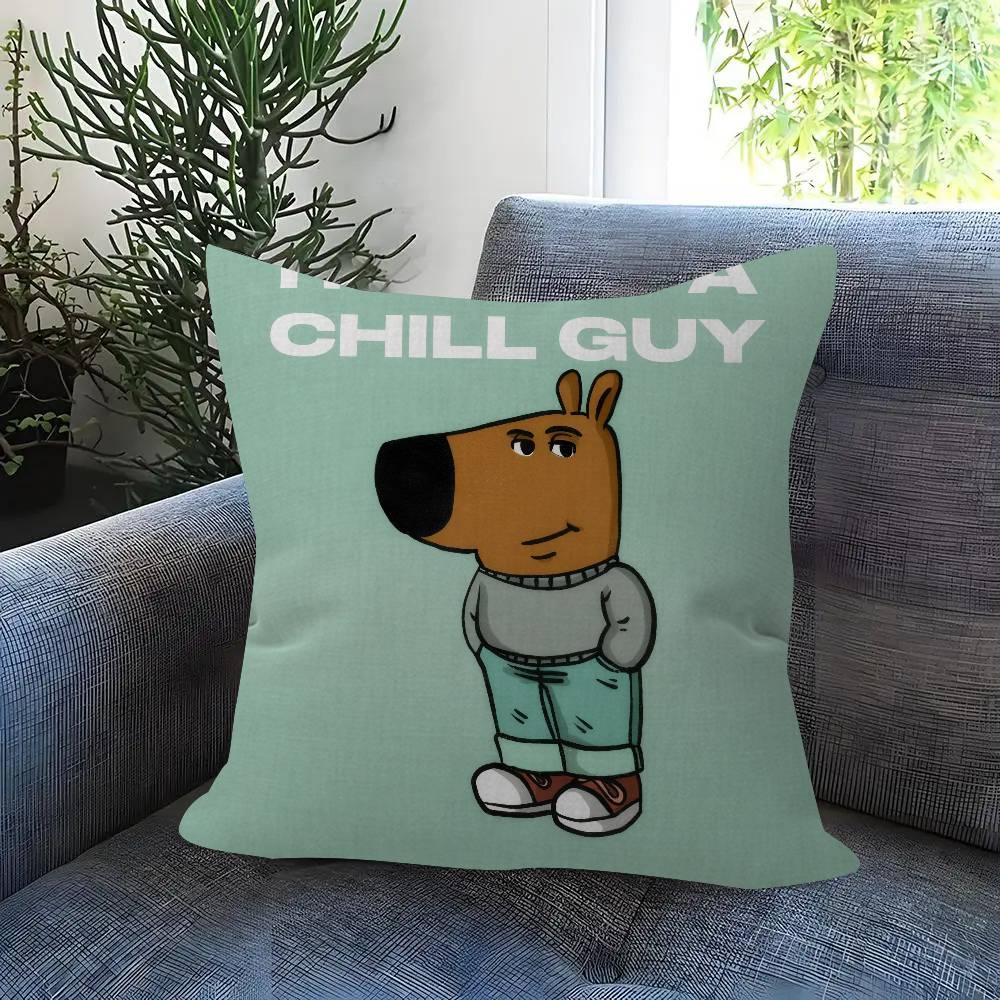 Anime Chill Fun Guys Cushion Cover Car Throw Pillow Case For Sofa Car Christmas Gift