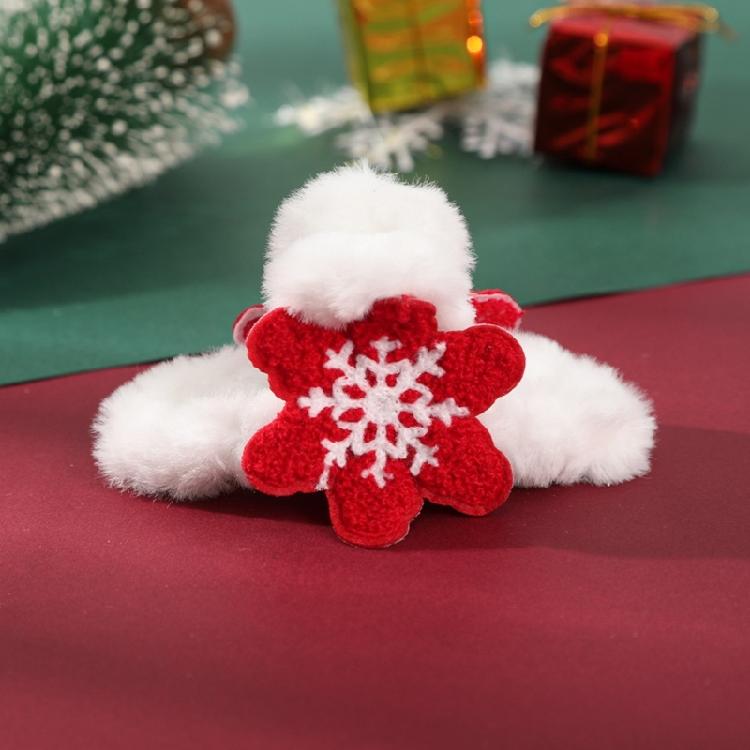 Snowflake Furry Hair Clips Non-Slip Hair Claw Clip Hair Jaw Clip Barrettes