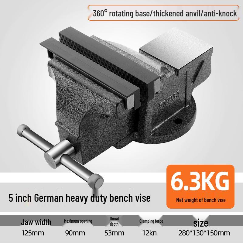 Green Forest Heavy-Duty Multi-Function Workbench Vise - Small Industrial Grade Flat Clamp