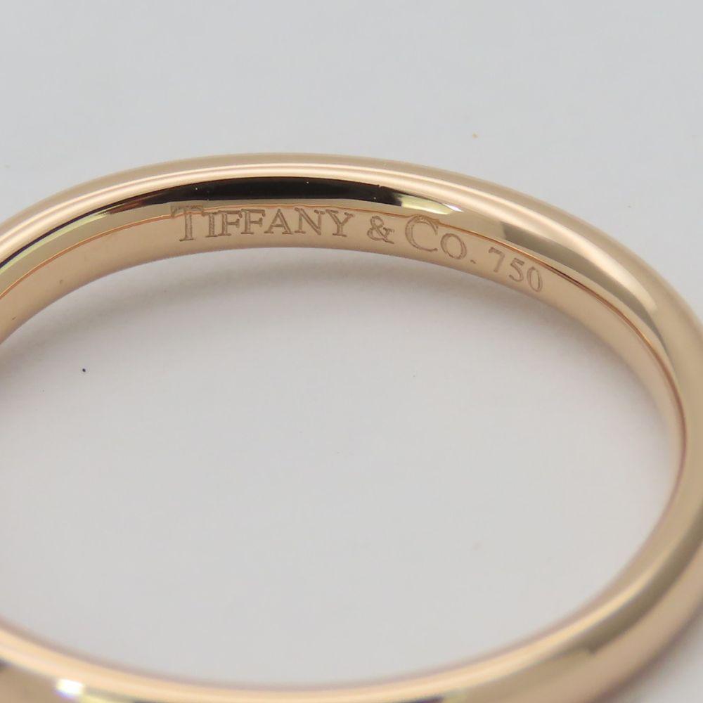 Used TIFFANY&Co. Ring Curved band EU#52 K18 Pink Gold/diamond 2.47g Pink gold 9PD