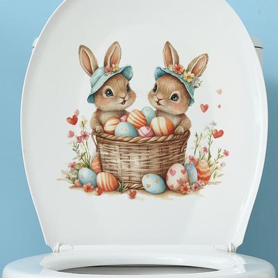 Ostereier Osterhase Badezimmer WC Dekoration Wandaufkleber