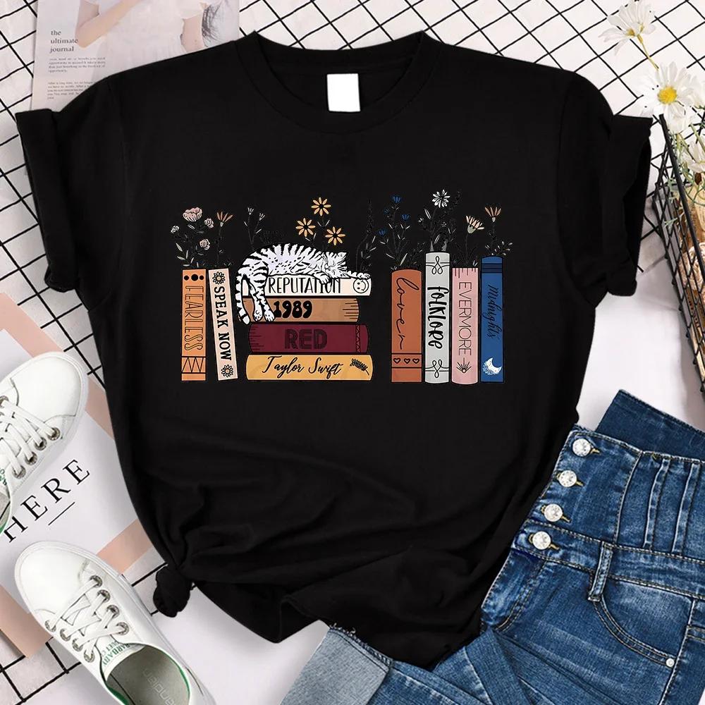 Vintage Taylor's Version Shirt Alben als Bücher T-Shirt Musikalbum Midnight Folklore Evermore Tees Anti Hero für Fans Tops Geschenk