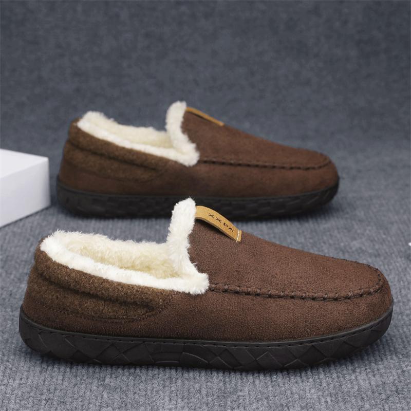 

Plush Man Moccasins Penny Loafers Men Casual Shoes Fleece-Lined Lightweight Slip On Men s Flats Fashion Fur Male Driving Shoes 39