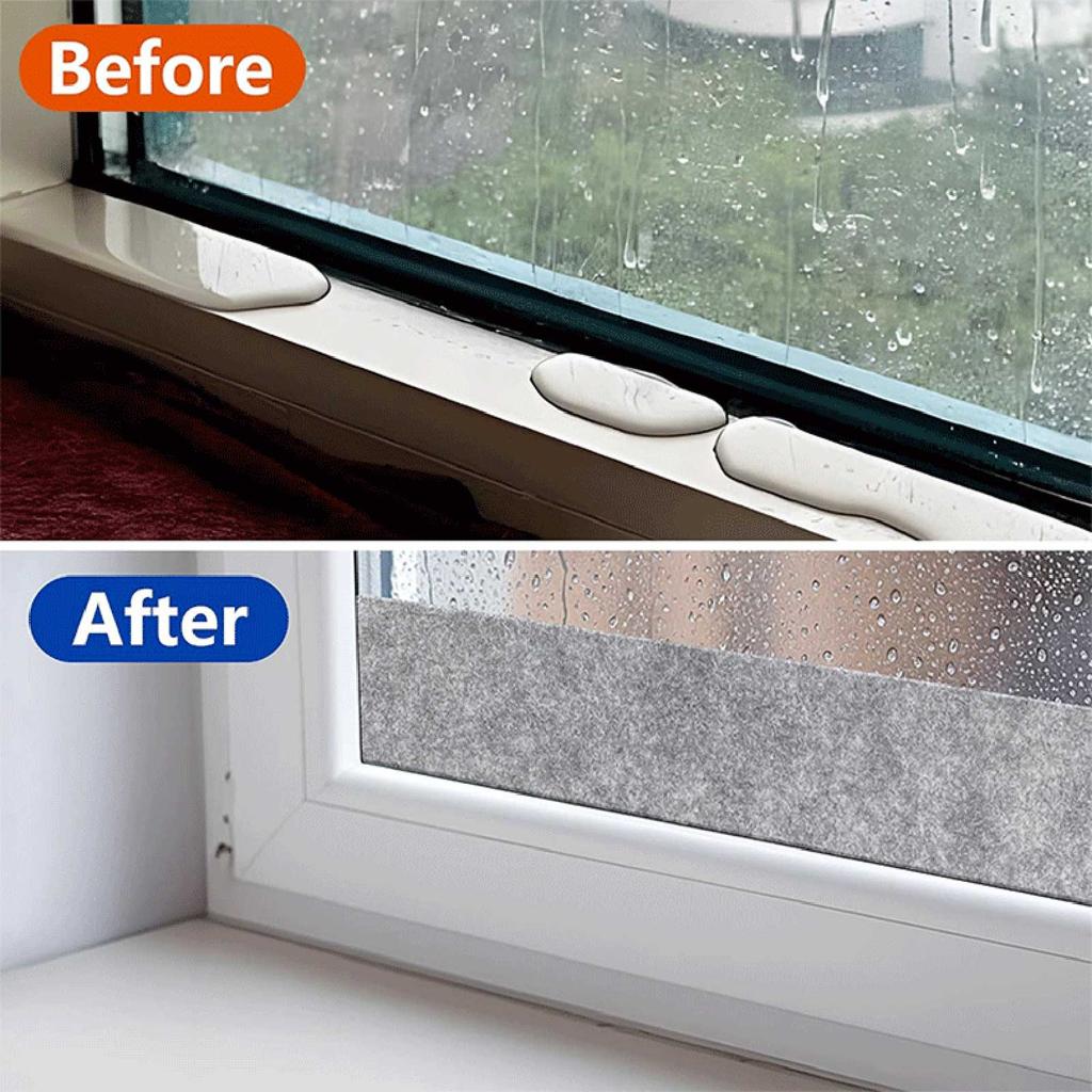 Water Absorbing Strip Roll for Window Use with Backing Designed To Prevent Moisture and Condensation Build Up