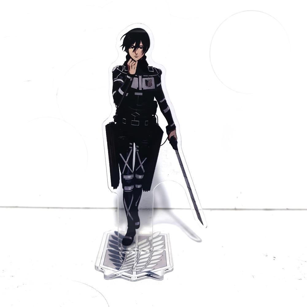 Attack on Titan Acrylic Standing Eren Mikasa Levi Erwin Armin Animation Action Figures Wolf Titan 16cm Miniature Playthings Decor Playthings For Kid