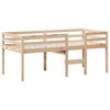 High Bed with Roof 80x200 cm Solid Pine Wood