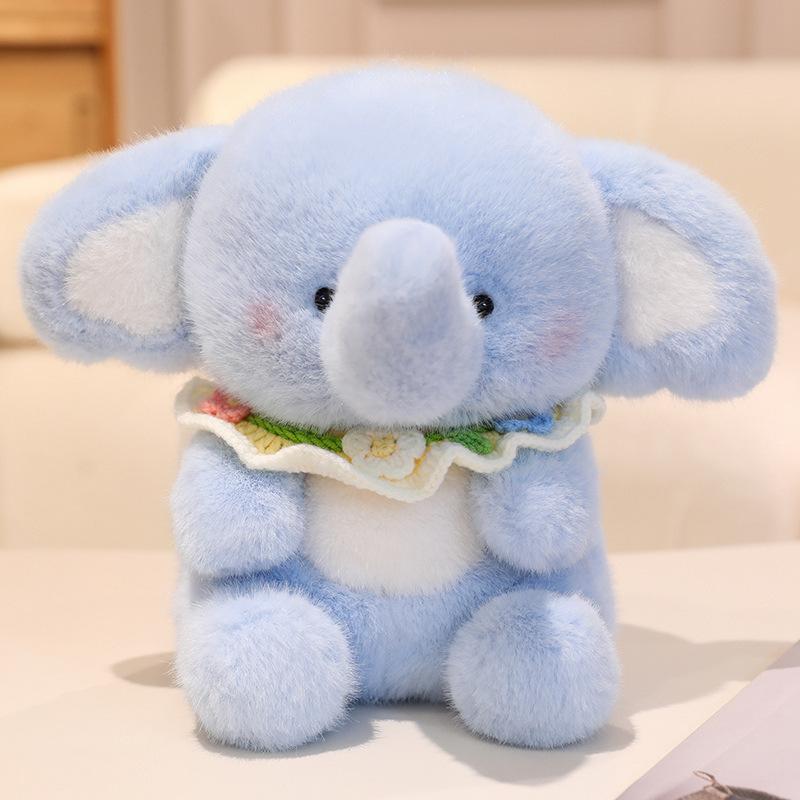 

Cartoon Cute Bib Elephant Doll Cute Elephant Plush Toy Doll Girl Sleeping Pillow Gift Doll 28cm 0.17kg
