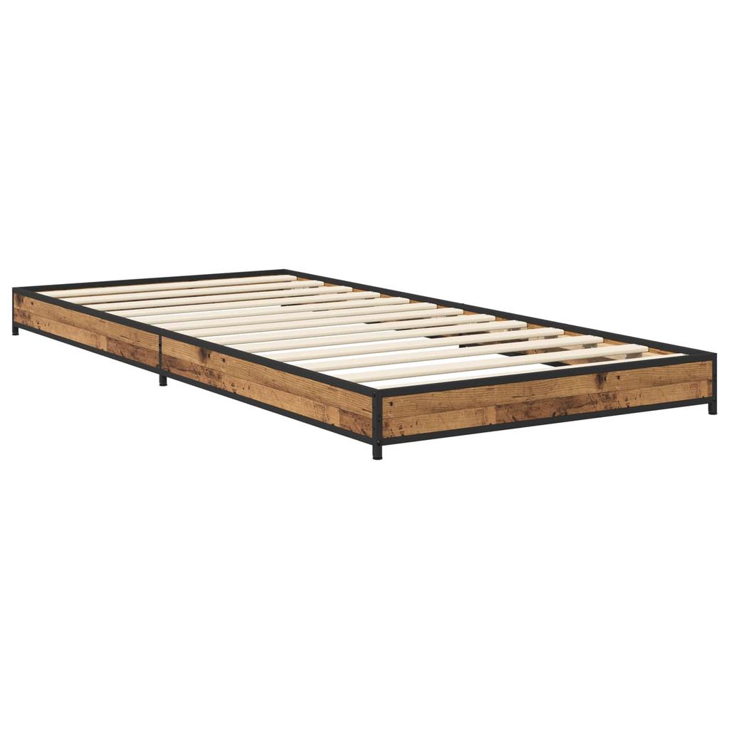 Bed Frame Reclaimed Wood 80 X 200 Cm Engineered Wood