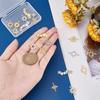 DICOSMETIC 20Pcs 5 Styles Star Link Charms Stainless Steel Link Pendnats Golden Hollow Sun Link Connector with Double Loops for DIY Jewelry Making,
