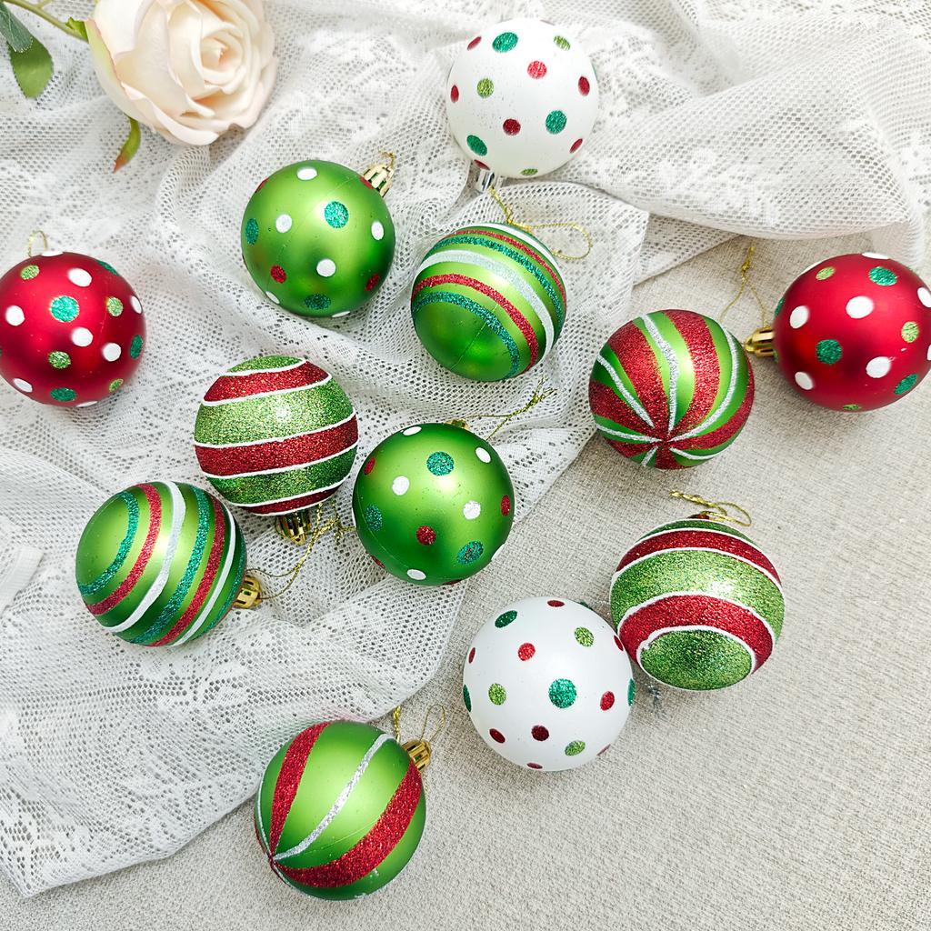 Christmas Transparent Painted Christmas Ball Set Gift Box