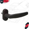 Window Handle for Balcony Doors Brown Spindle 35 MM