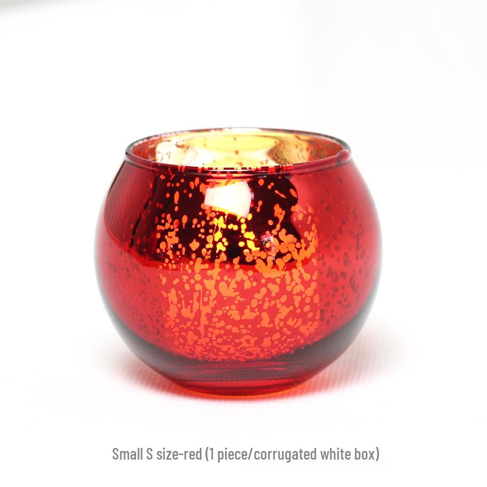 Electroplated Glass Scented Candle Holder - European & American Holiday Design