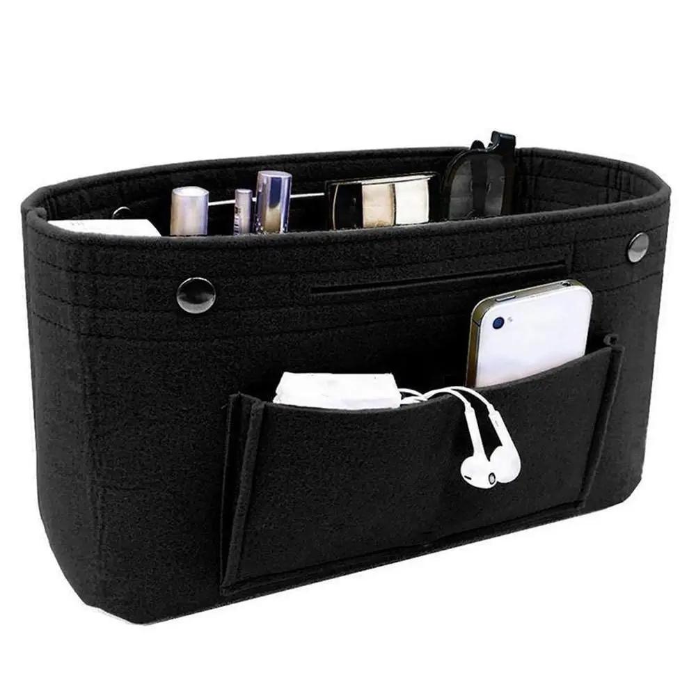 Simple Felt Handbag Insert Bag Bag Support Large Capacity Internal Bag Storage Organization Portable Purse Liner
