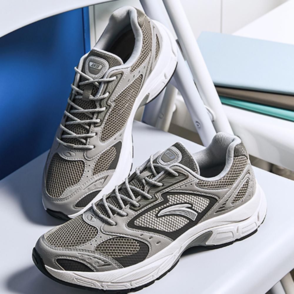 Anta Millennium 8 Retro Bequem Rutschfest Atmungsaktiv Niedrig geschnitten Lifestyle Freizeitschuhe Herren Freizeitschuhe Grau 112528891-2